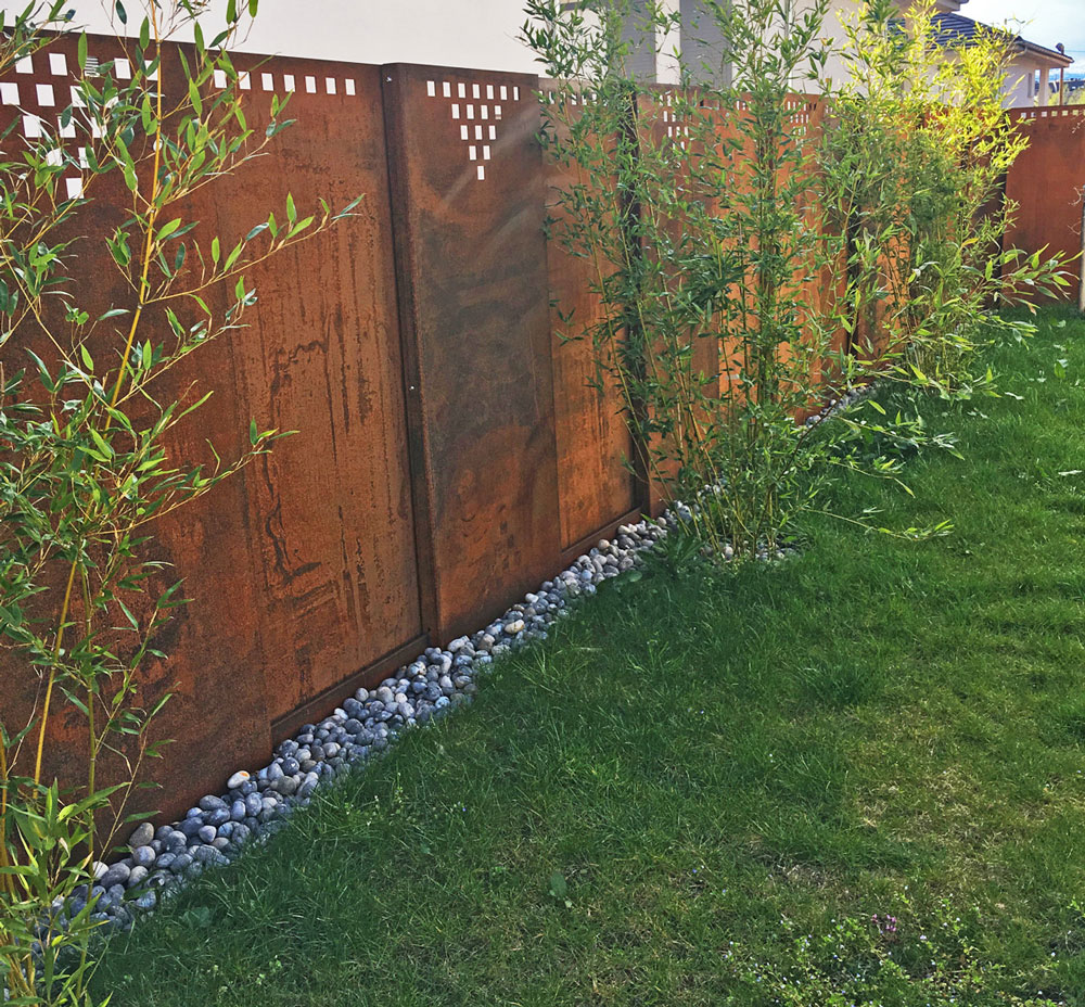 Mur façonné en métal - CORTEN